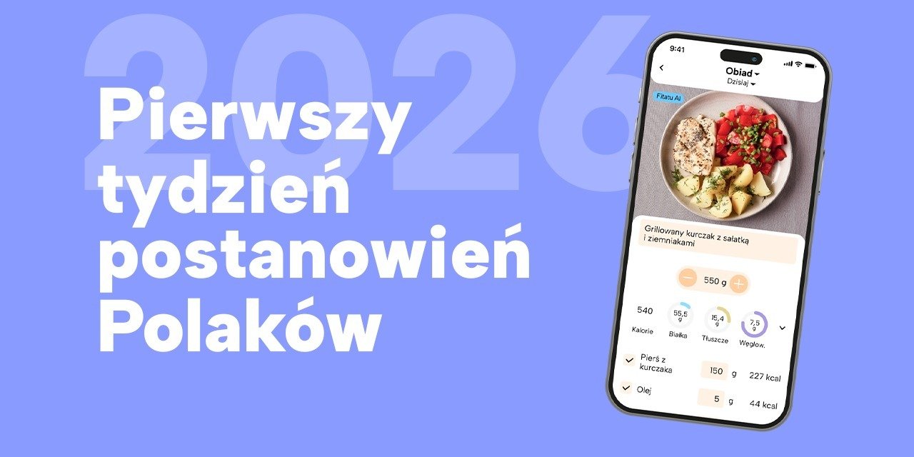 Blisko 16 milionów przeanalizowanych posiłków w pierwszym tygodniu noworocznych postanowień Polaków.