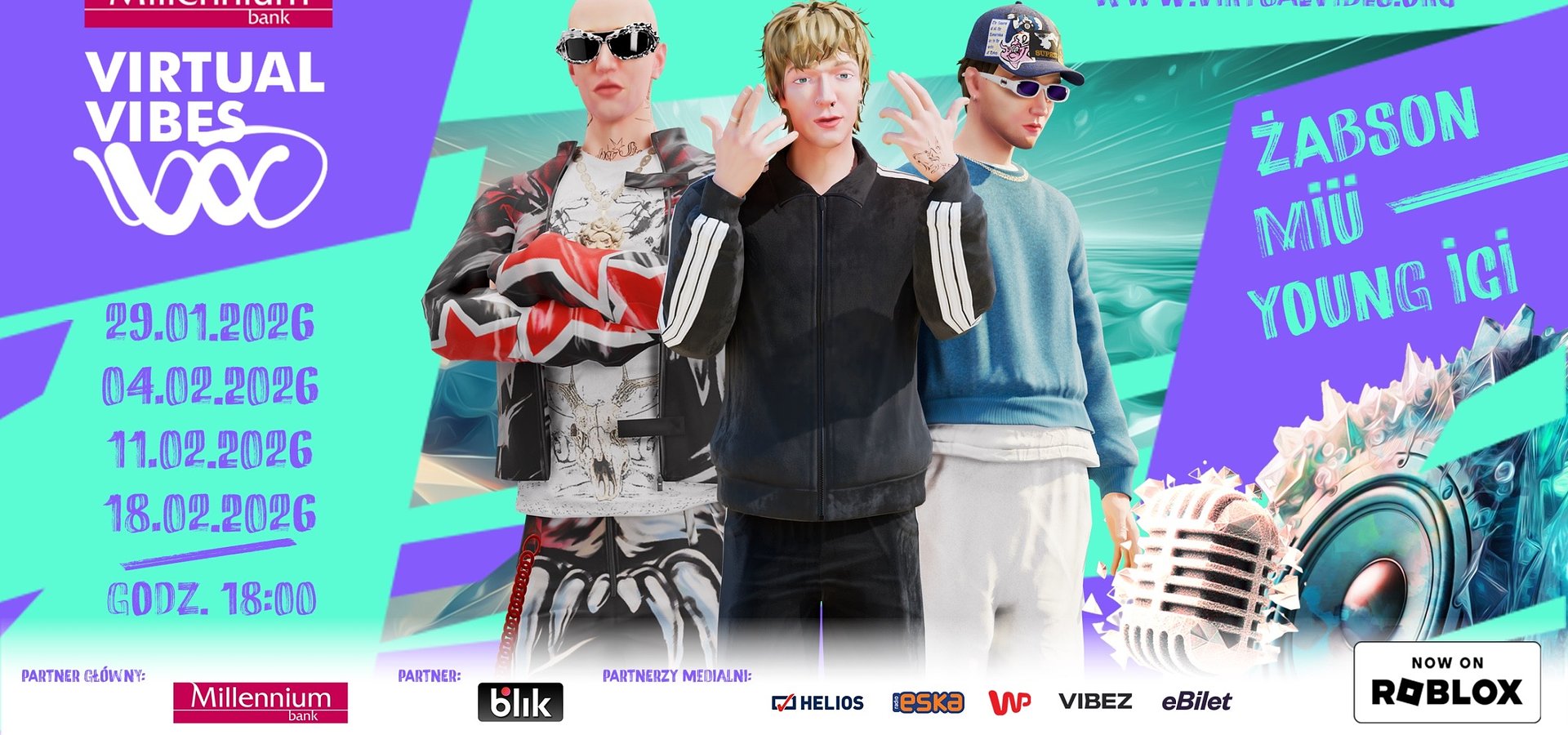 Bank Millennium Virtual Vibes powraca z kolejną edycją. W line-upie festiwalu: MIÜ, Żabson, Young Igi