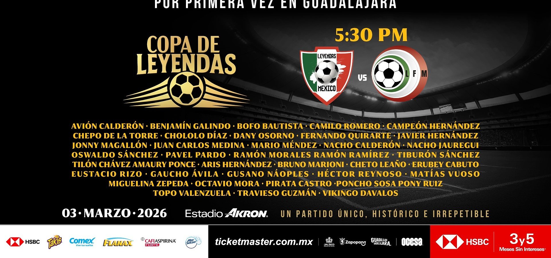 ¡Las sorpresas no paran en la Copa de Leyendas!