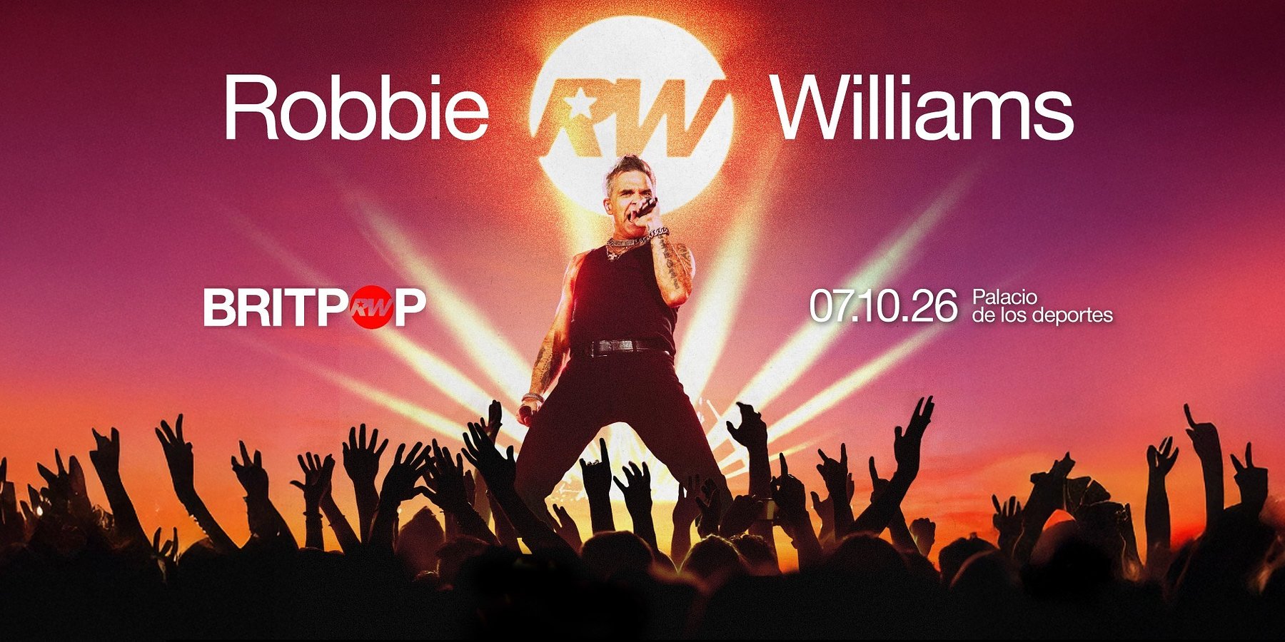 El icono del pop británico, Robbie Williams, llegará al Palacio de los Deportes con su aclamado álbum Britpop