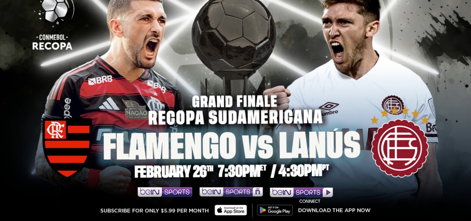 beIN SPORTS to air the 2026 Recopa Sudamericana Final this Thursday