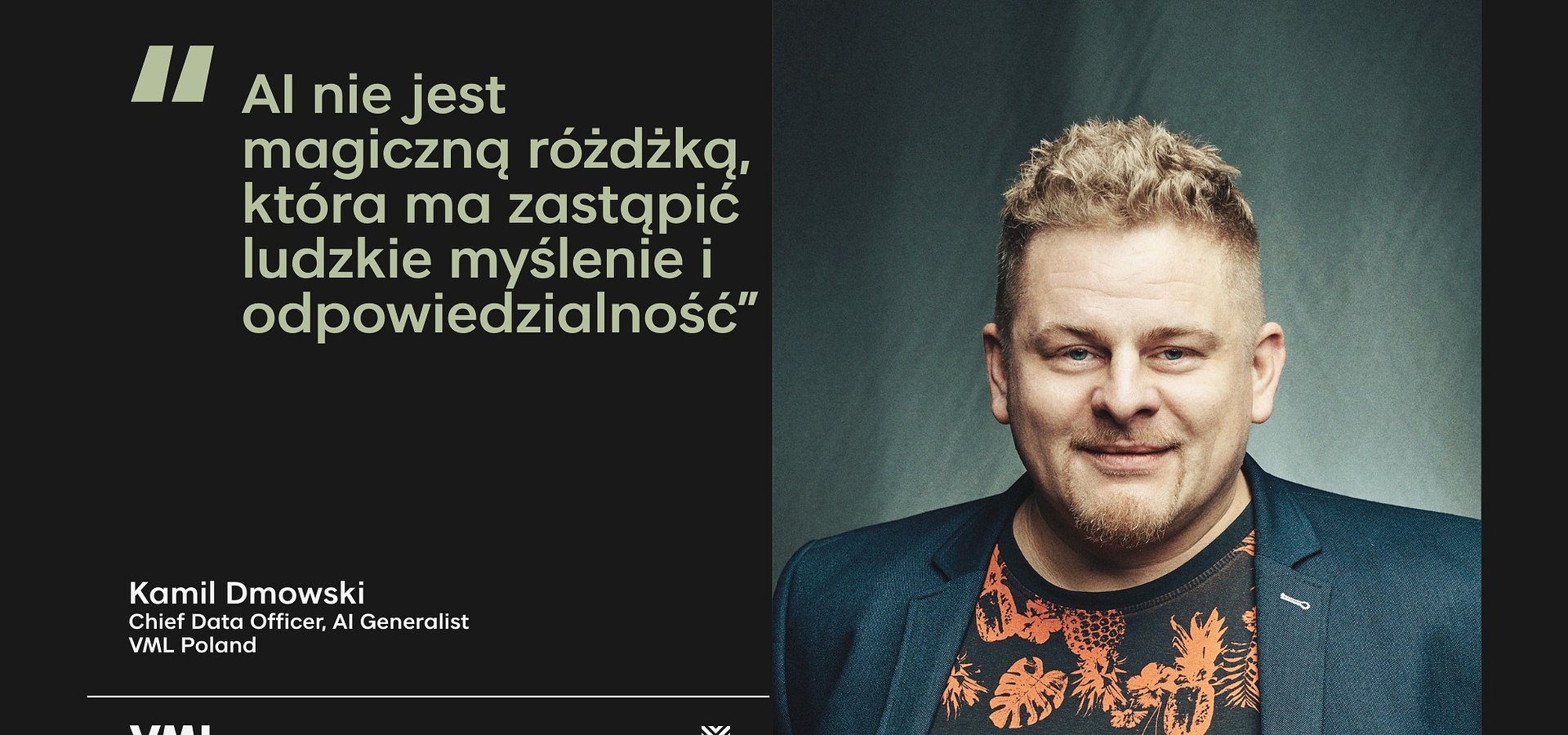 "U steru zawsze jest człowiek" - Kamil Dmowski o AI