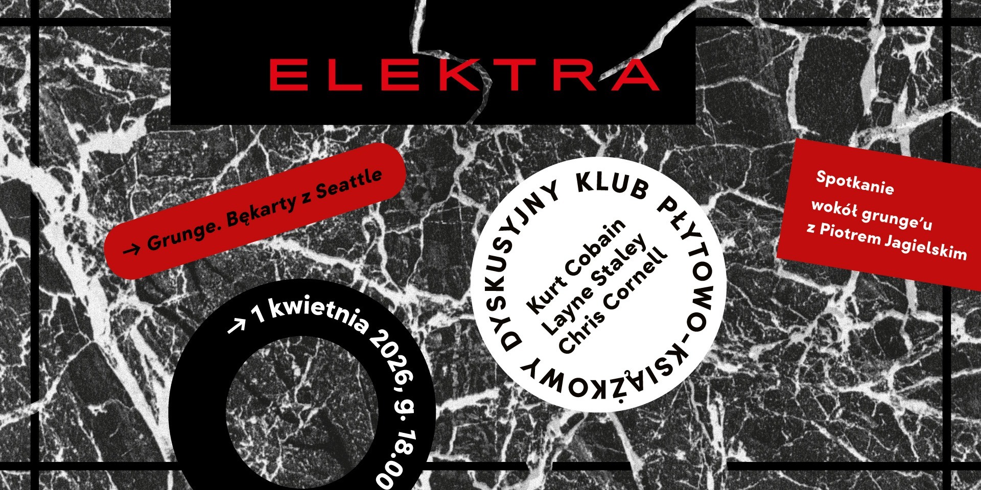 Dyskusyjny Klub Płytowo-Książkowy: Grunge – bękarty z Seattle Piotra Jagielskiego