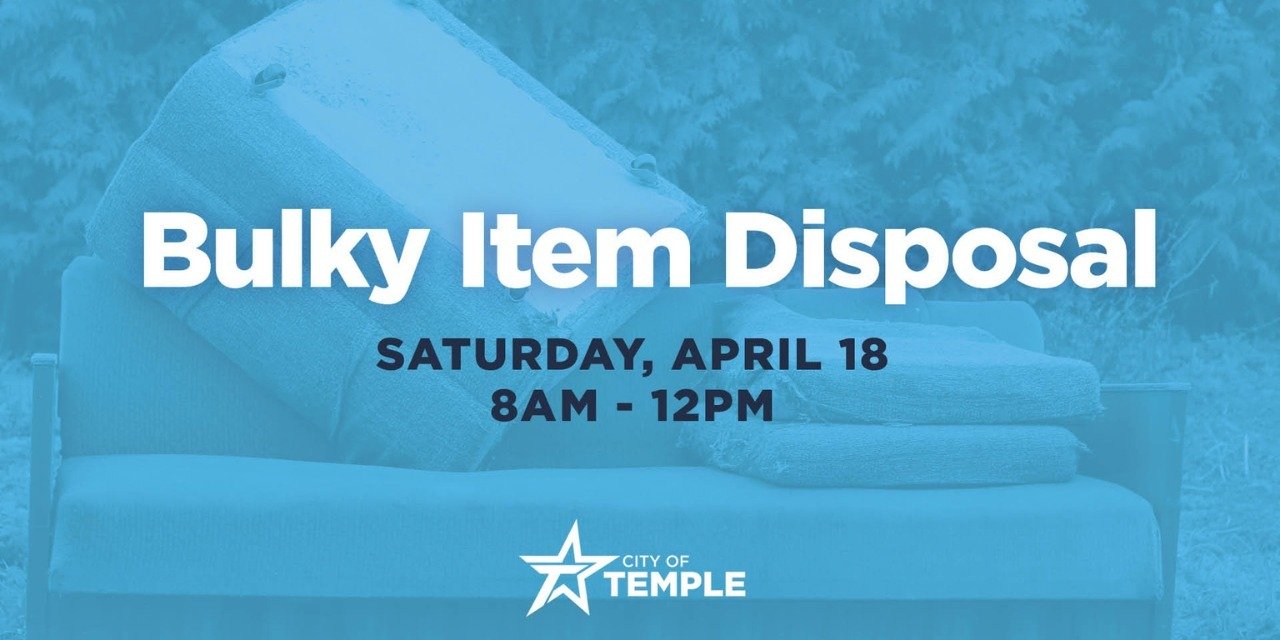 City of Temple to host Bulky Item Disposal Event
