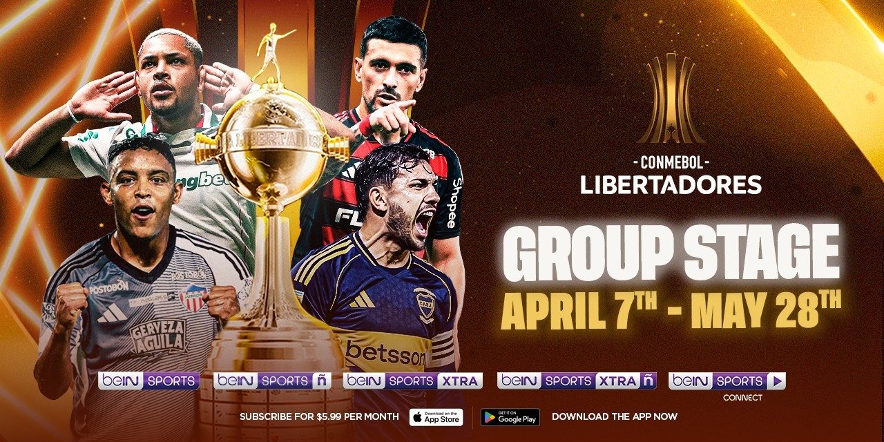 beIN SPORTS presents the 2026 Copa Libertadores and Copa Sudamericana group stages beginning April 7
