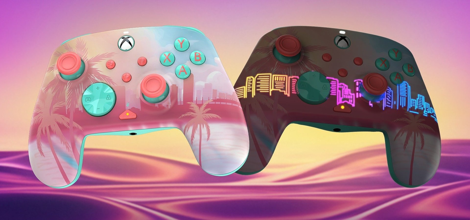 Pastelowy pad z ukrytą panoramą San Diego. Turtle Beach prezentuje Pacific Skyline Wireless Controller