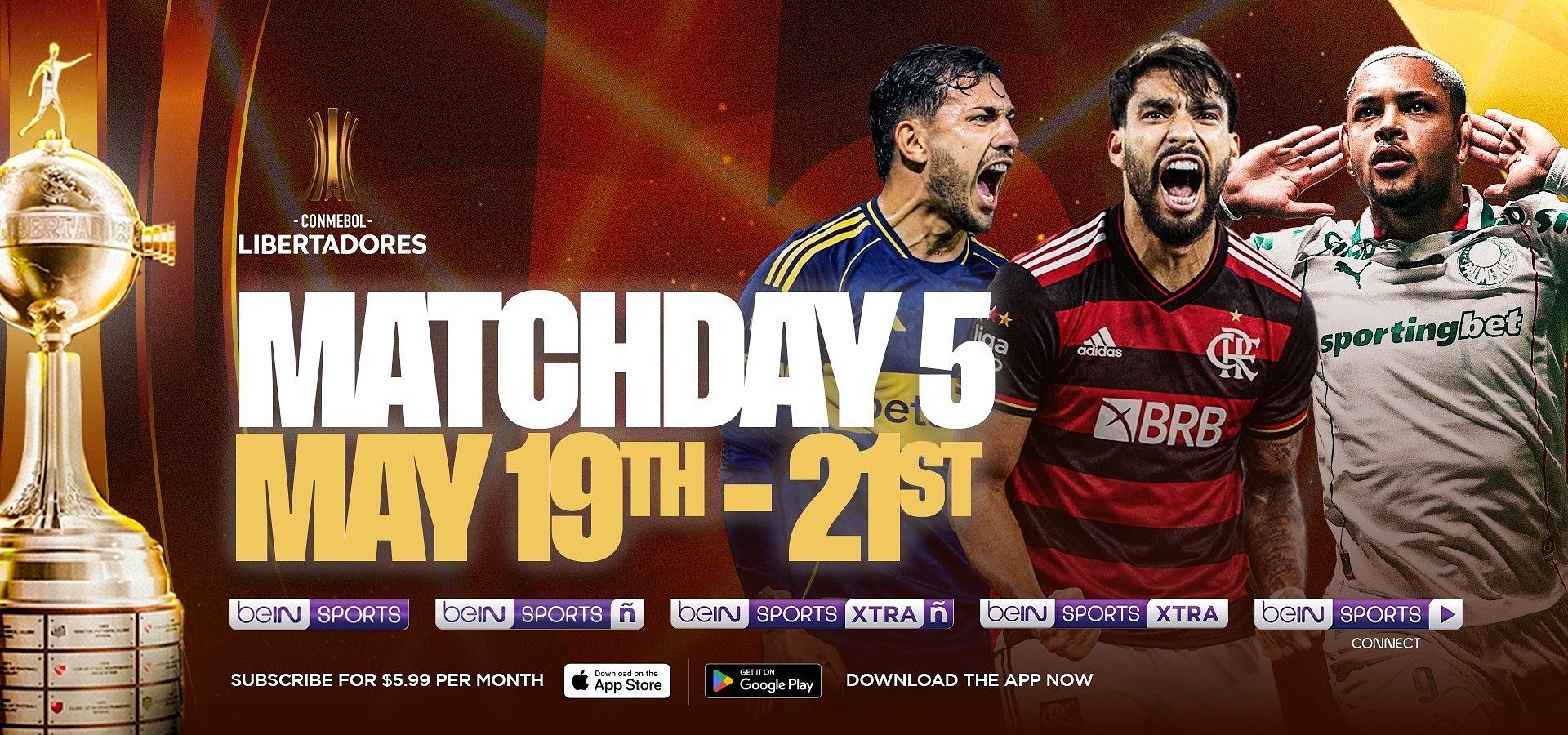 Knockout stage hopes on the line in Copa Libertadores and Copa Sudamericana Matchday 5 on beIN SPORTS