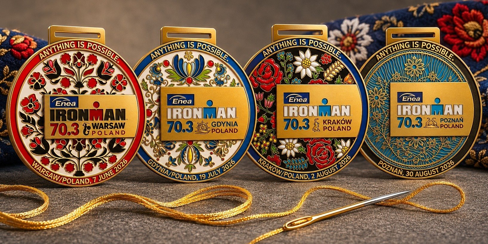 Polski folklor motywem przewodnim i inspiracją dla medali zawodów IRONMAN Poland