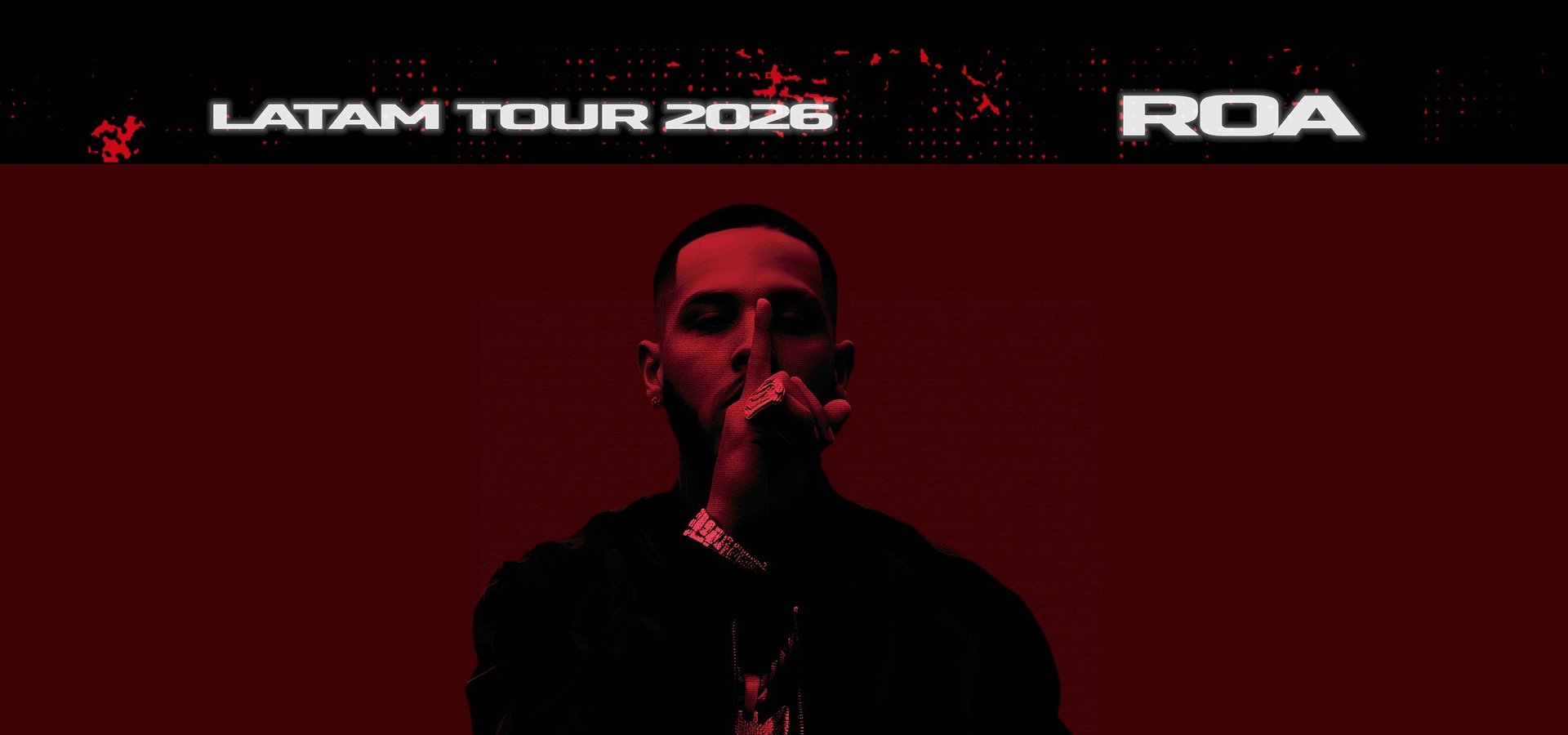 Roa anuncia su Latam Tour 2026 y confirma show en la Ciudad de México