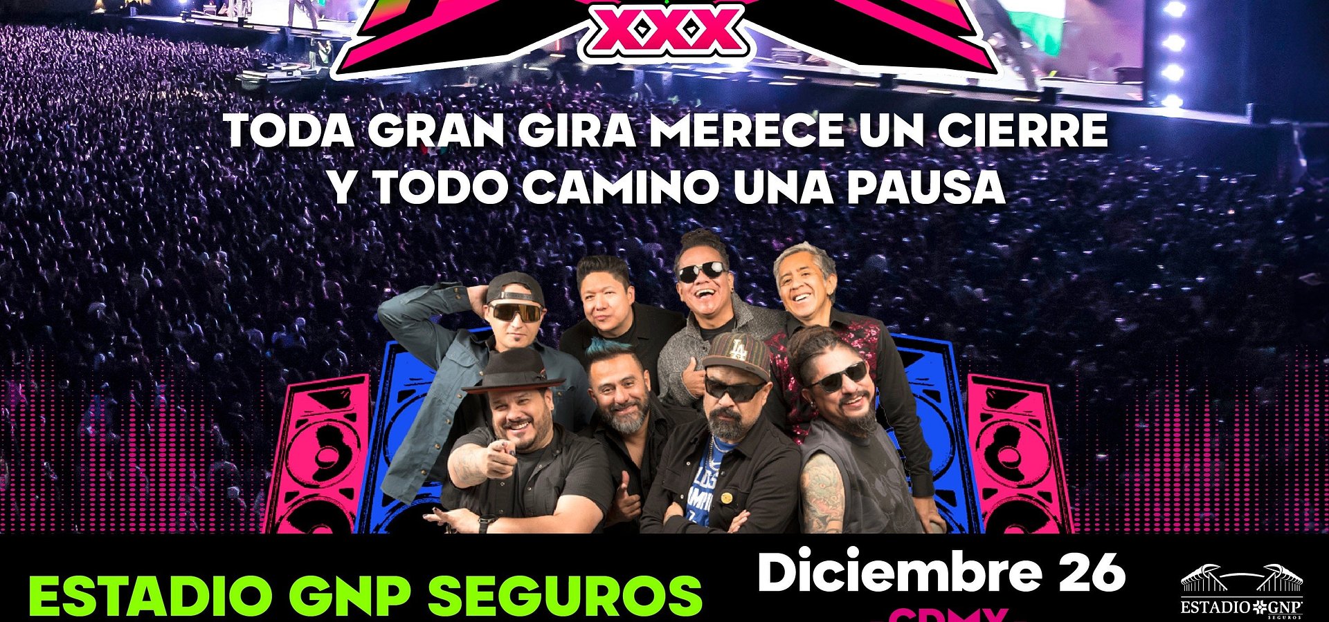 El sorprendente ritual del ska llegará a su clímax: Panteón Rococó anuncia el gran cierre de su gira de XXX aniversario en el Estadio GNP Seguros
