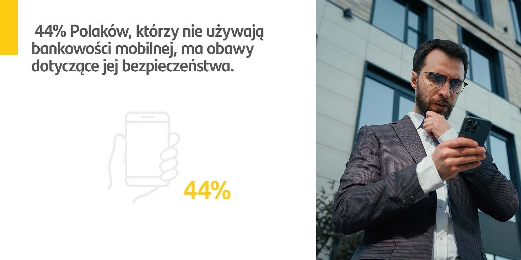 SCB: 44 proc. Polaków, którzy nie korzystają z bankowości mobilnej, ma zastrzeżenia do jej bezpieczeństwa
