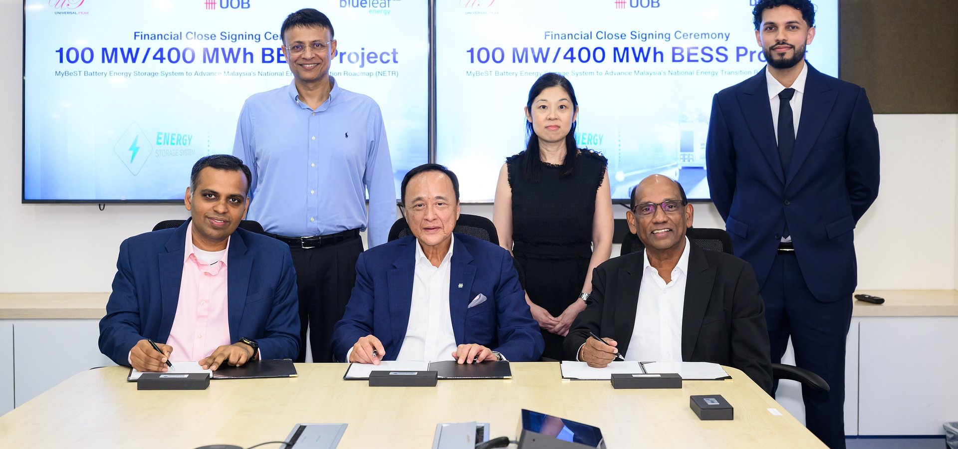 Blueleaf Energy & Universal Peak Achieve Financial Close with UOB for Landmark 100 MW / 400 MWh MyBeST Project