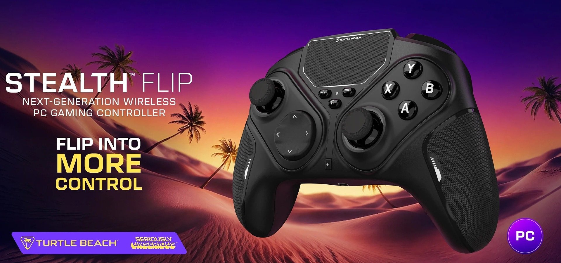 Nowe kontrolery Turtle Beach do PC. Stealth Flip z obracanymi touchpadami i Rematch Wireless z drążkami TMR