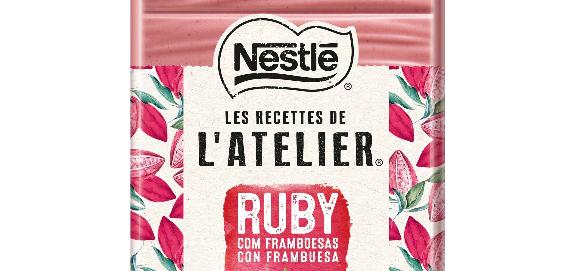 Nova tablete Nestlé® Les Recettes de l’Atelier® Ruby é deliciosamente surpreendente
