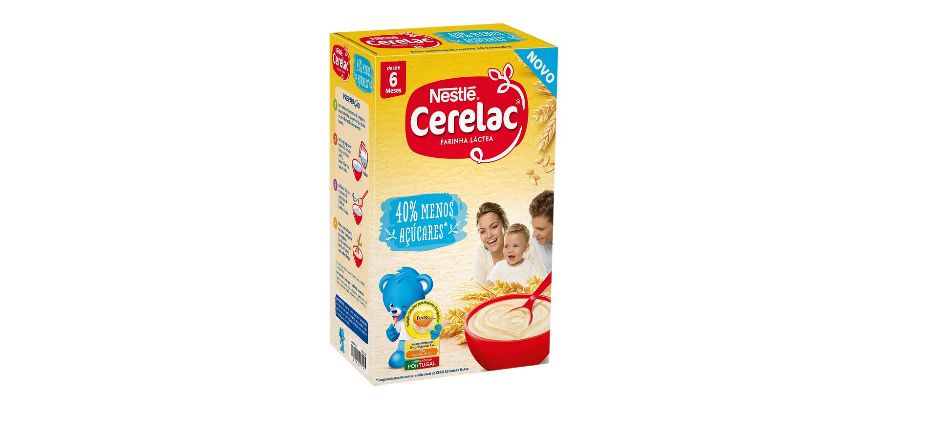 CERELAC lança uma nova papa com 40% menos açúcares
