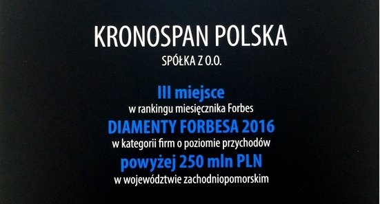Kronospan laureatem Diamentów Forbesa