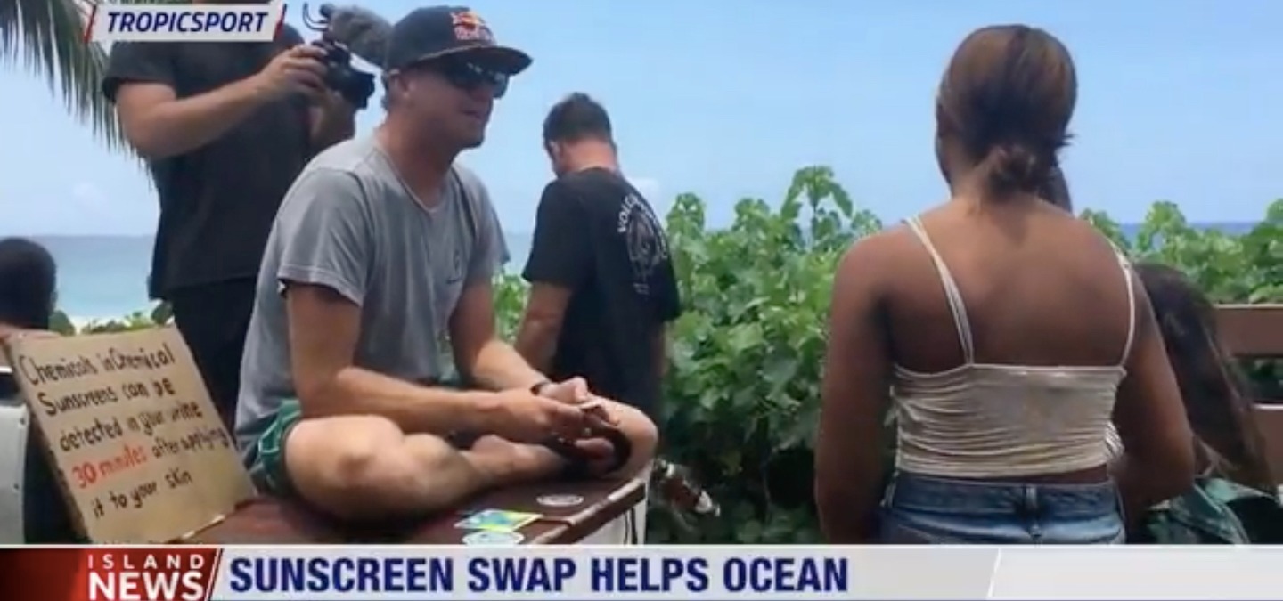 ABC Island News Features TropicSport Sunscreen Swap Event on International Surfing Day