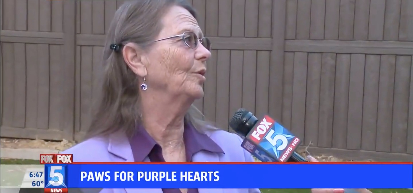 Fox 5 Features Paws for Purple Hearts