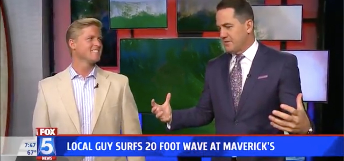 FOX 5 San Diego Features Hunter Lysaught Surfing 20-Foot Wave on Legendary Mavericks Opening Day