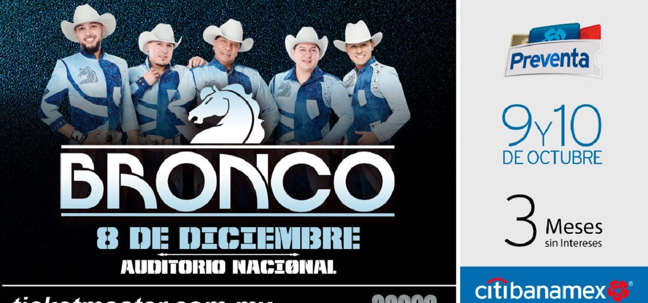 Por quinta ocasión, el galope de Bronco regresa al Auditorio Nacional
