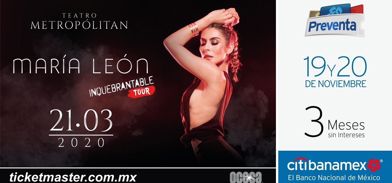 María León llegará Inquebrantable al Teatro Metropólitan