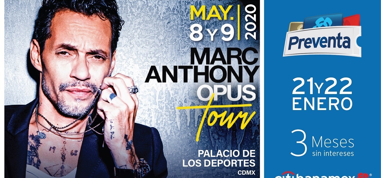 ¡¡Marc Anthony estará de regreso en nuestro país con su gira Opus Tour!!