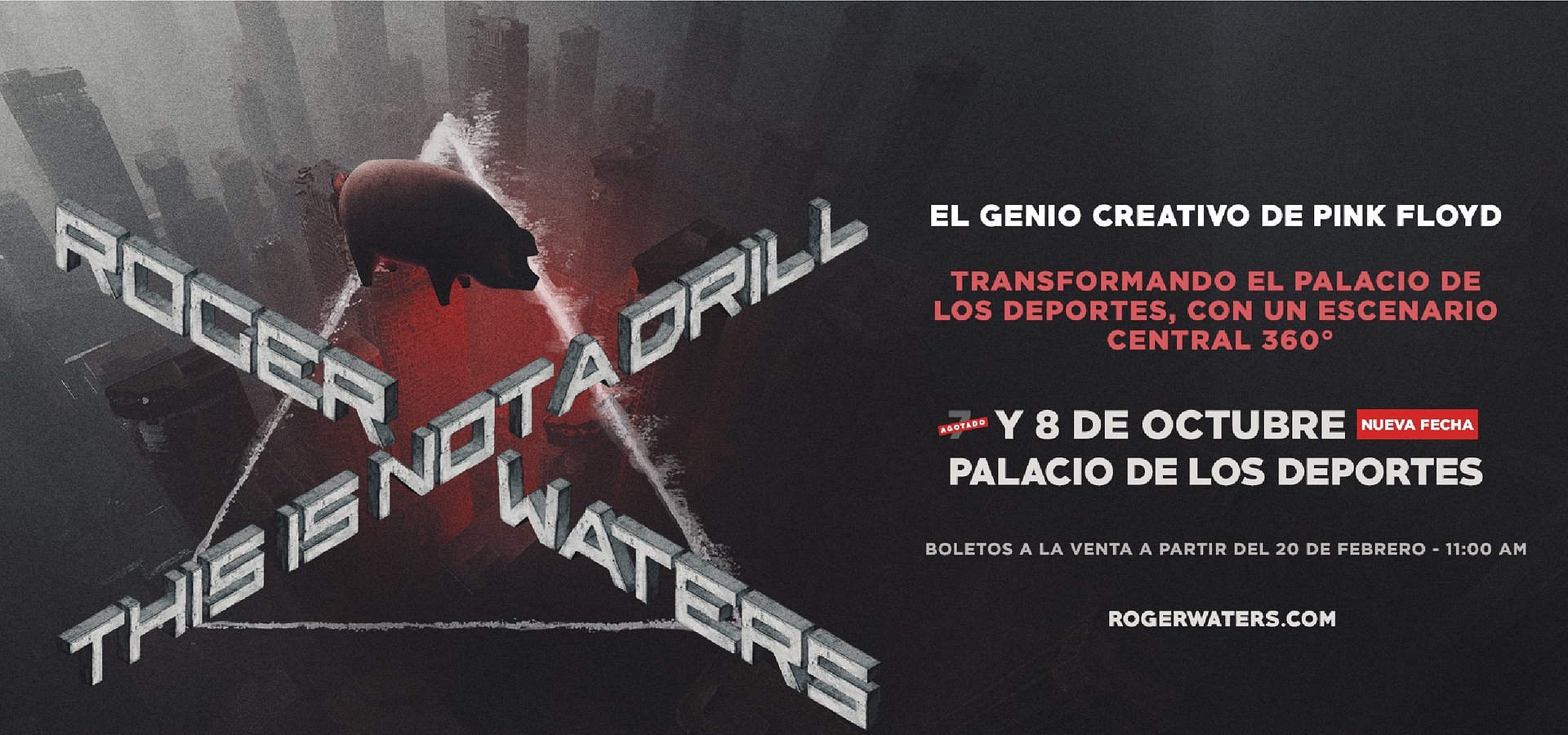 ROGER WATERS ANUNCIA SEGUNDO CONCIERTO EN CDMX