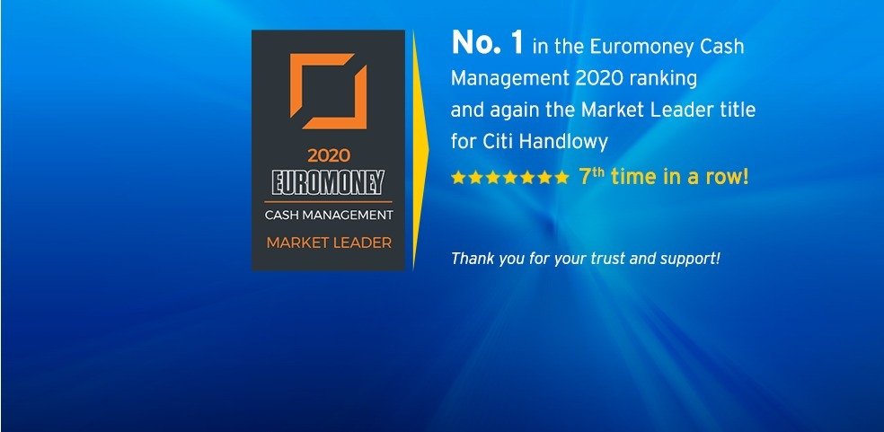 Citi Handlowy tops rankings of Cash Management in Poland, for the seventh time