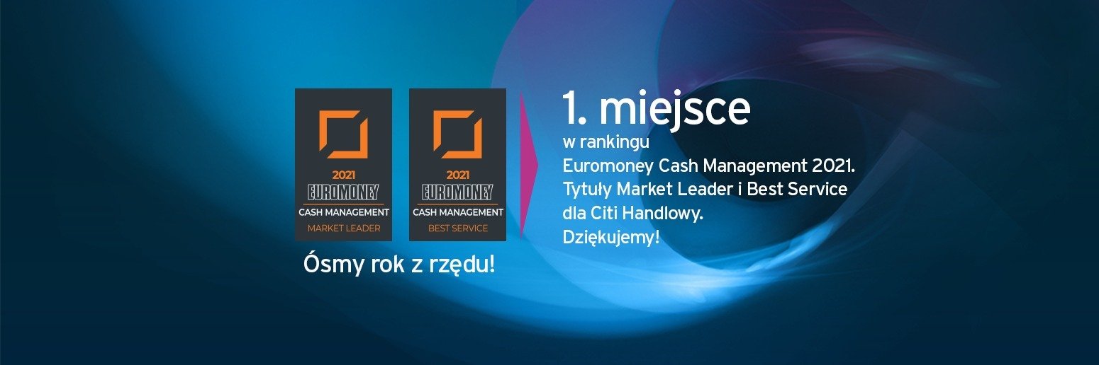 Citi Handlowy po raz ósmy liderem rankingu Cash Management wg Euromoney