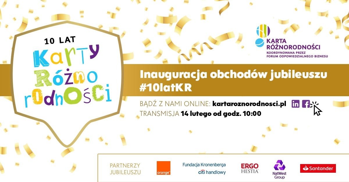 10. urodziny Karty Różnorodności! Zapraszamy na transmisję online!