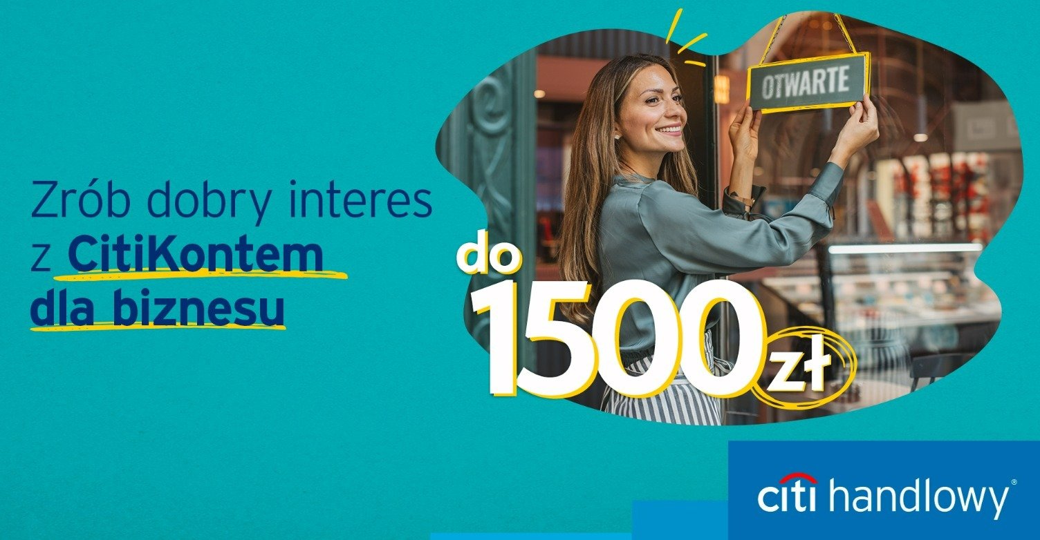 Nowość w ofercie Citi Handlowy: bezpłatne konto firmowe z premią za aktywność