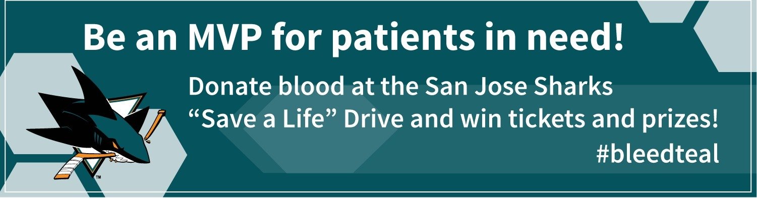 Stanford Blood Center and San Jose Sharks Join Forces for Annual 'Save a Life' Blood Drive
