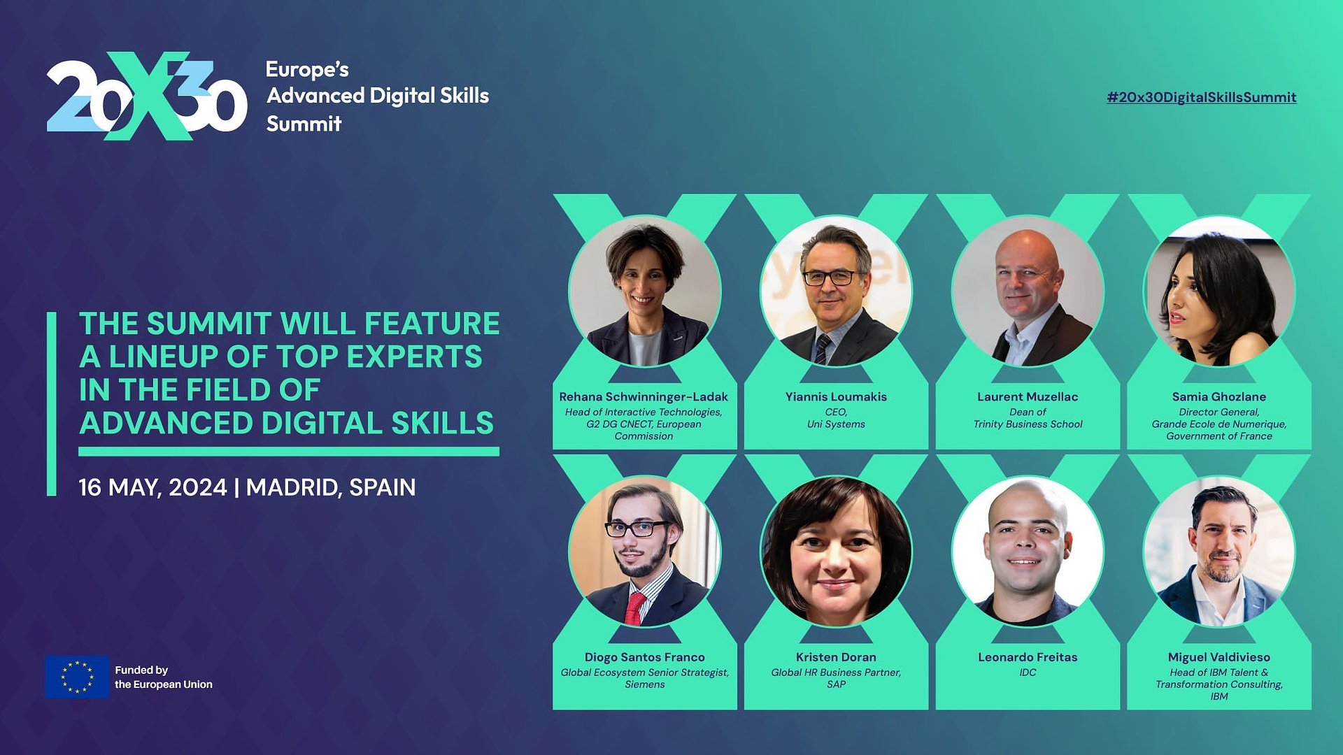 20x30: Europe’s Advanced Digital Skills Summit announces prestigious lineup of speakers