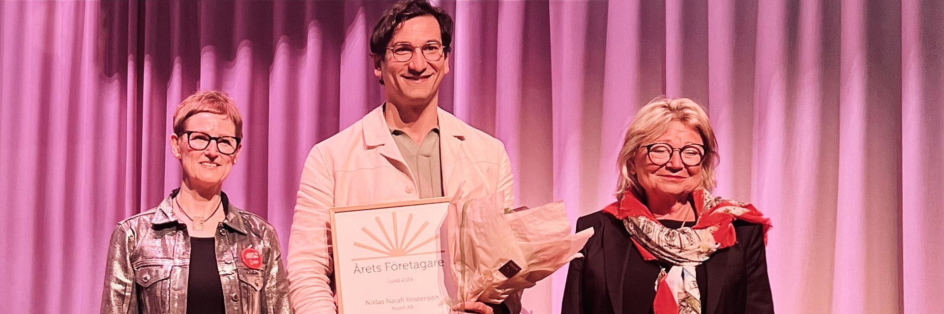 Najell founder Niklas Najafi Kristensen is the 2024 Lund Entrepreneur of the Year