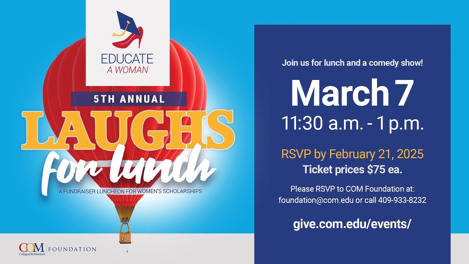 COM Foundation to Host Fifth Annual Women’s Scholarship Fundraiser Luncheon