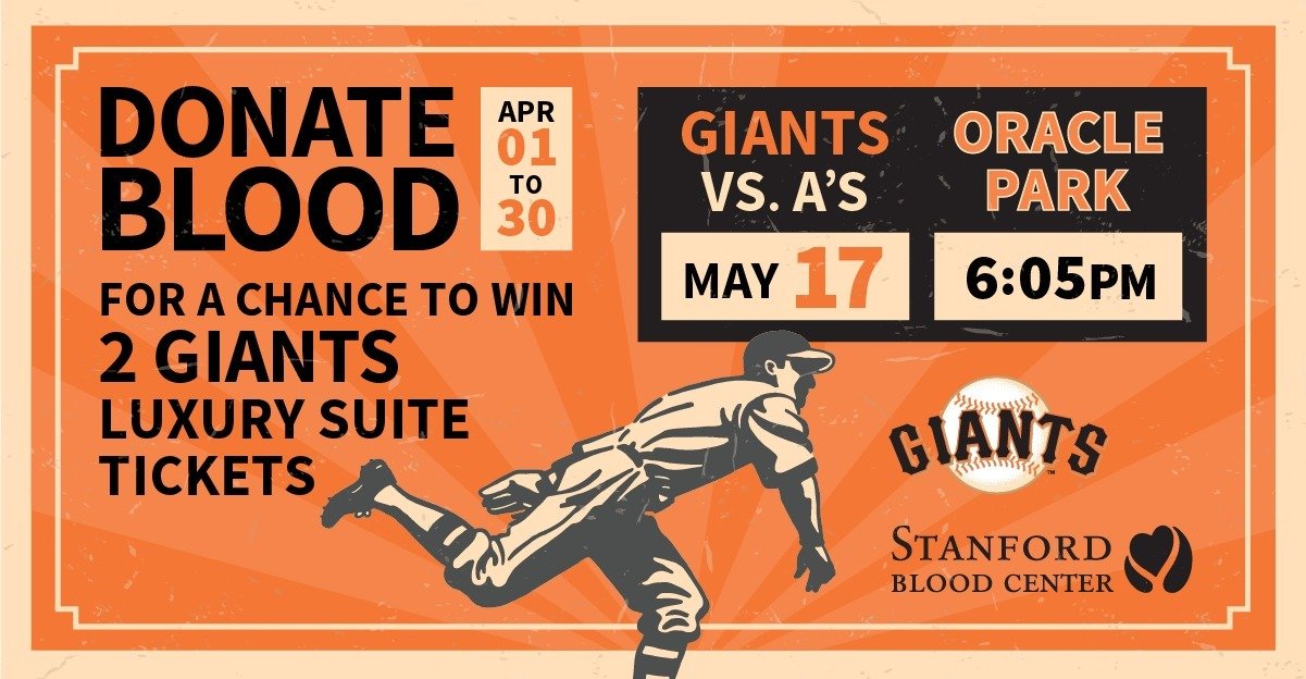 Donate Blood in April for a Chance to Win A Giants Luxury Suite Experience