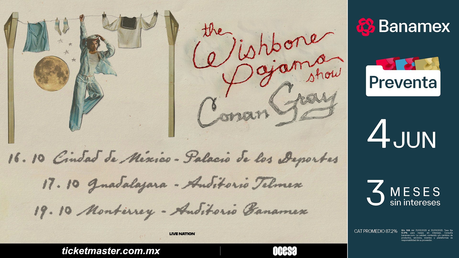 Conan Gray anuncia la gira The Wishbone Pajama Show que comienza en otoño de 2025