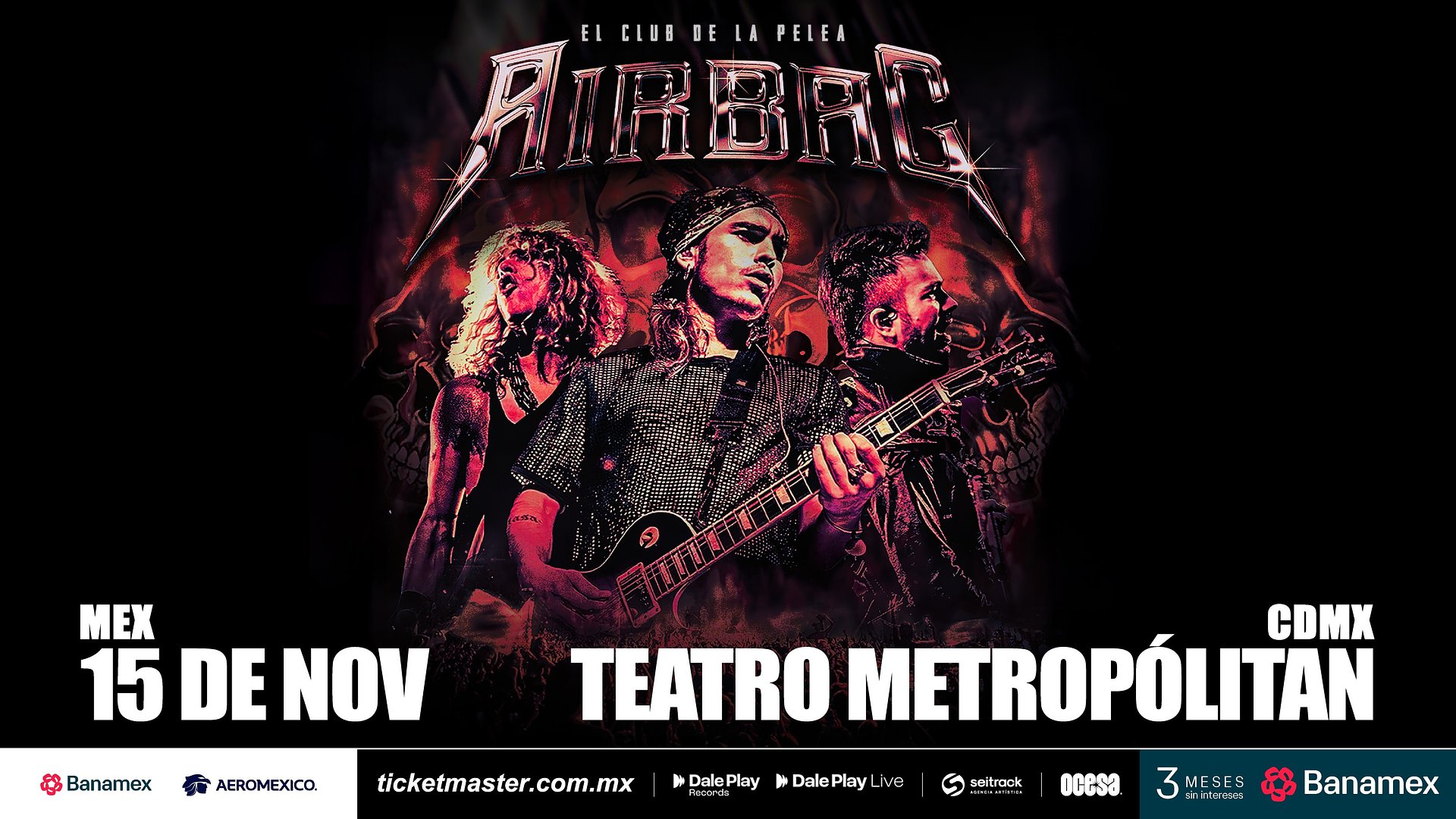 Airbag llegará a la Ciudad de México con su gira "El Club de la Pelea"