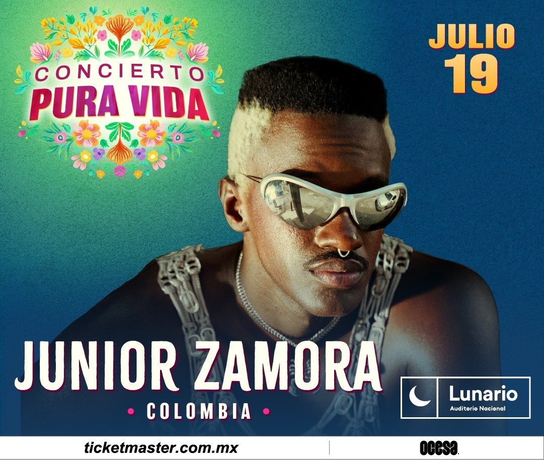 Invitación Conferencia de Prensa Virtual Junior Zamora "Concierto Pura Vida"