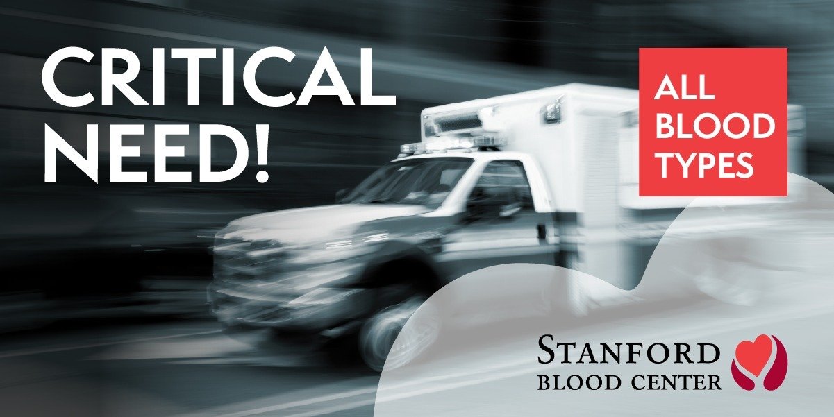 Urgent Call for Blood Donations at Stanford Blood Center
