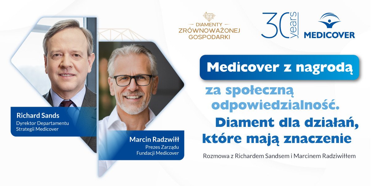 Medicover z nagrodą za społeczną odpowiedzialność. Diament dla działań, które mają znaczenie