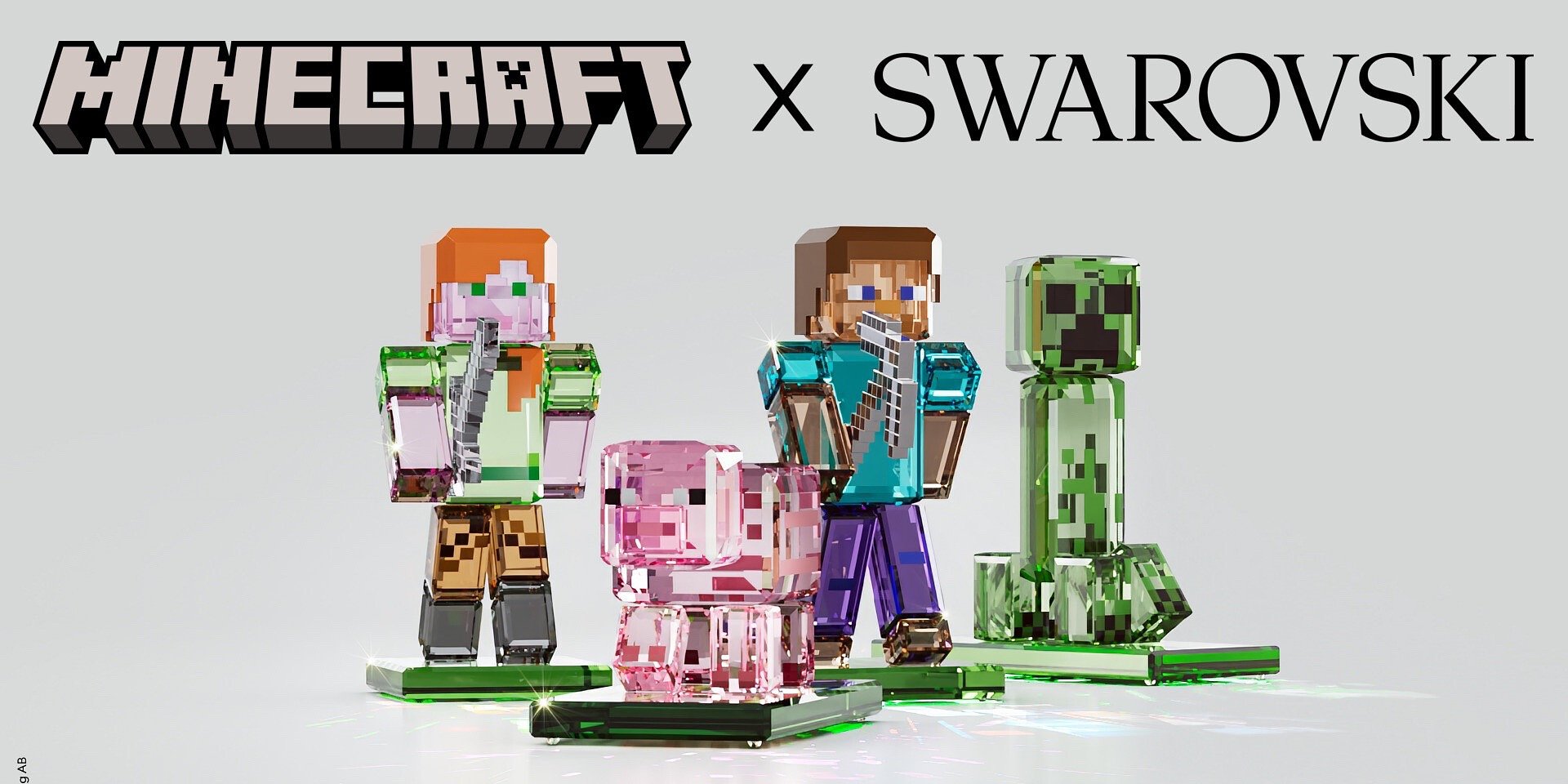 Bohaterowie Minecraft w blasku kryształów Swarovski