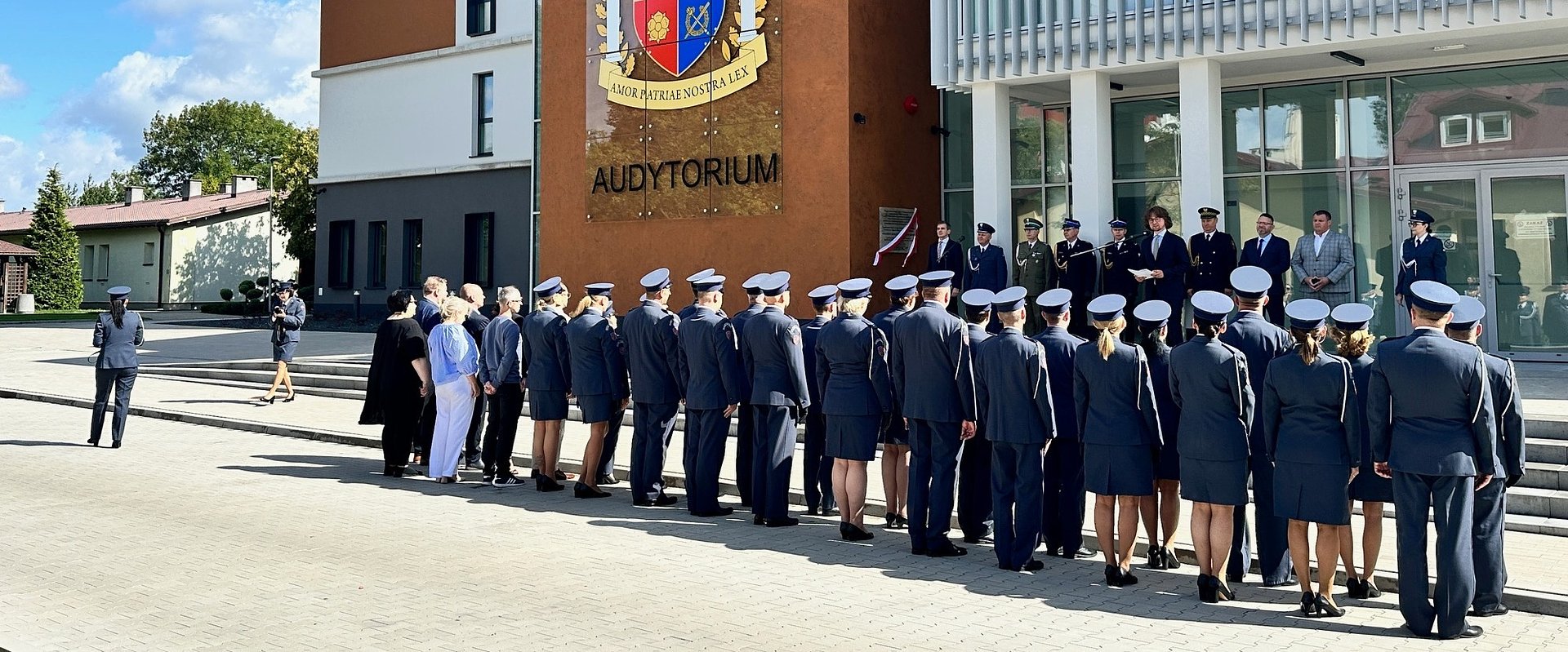 Pamiątkowa tablica odsłonięta na terenie Kampusu Mundurowego w Kaliszu