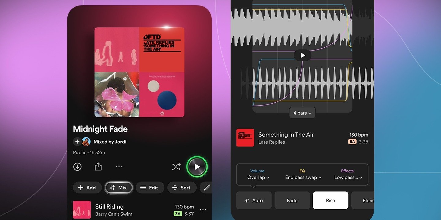 Neuer Mix-Modus bei Spotify Premium ermöglicht individuelle Übergänge