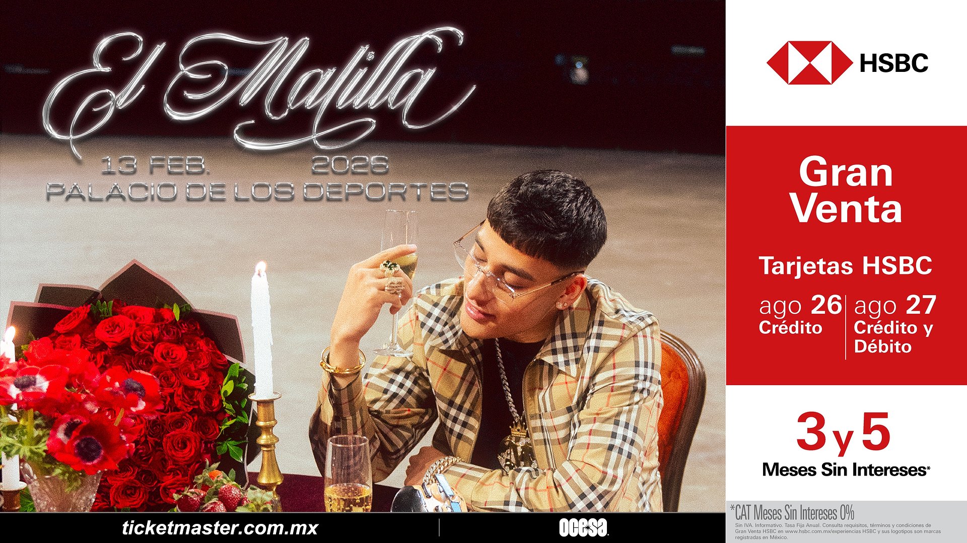 El Malilla anuncia concierto&nbsp;en el Palacio de los Deportes