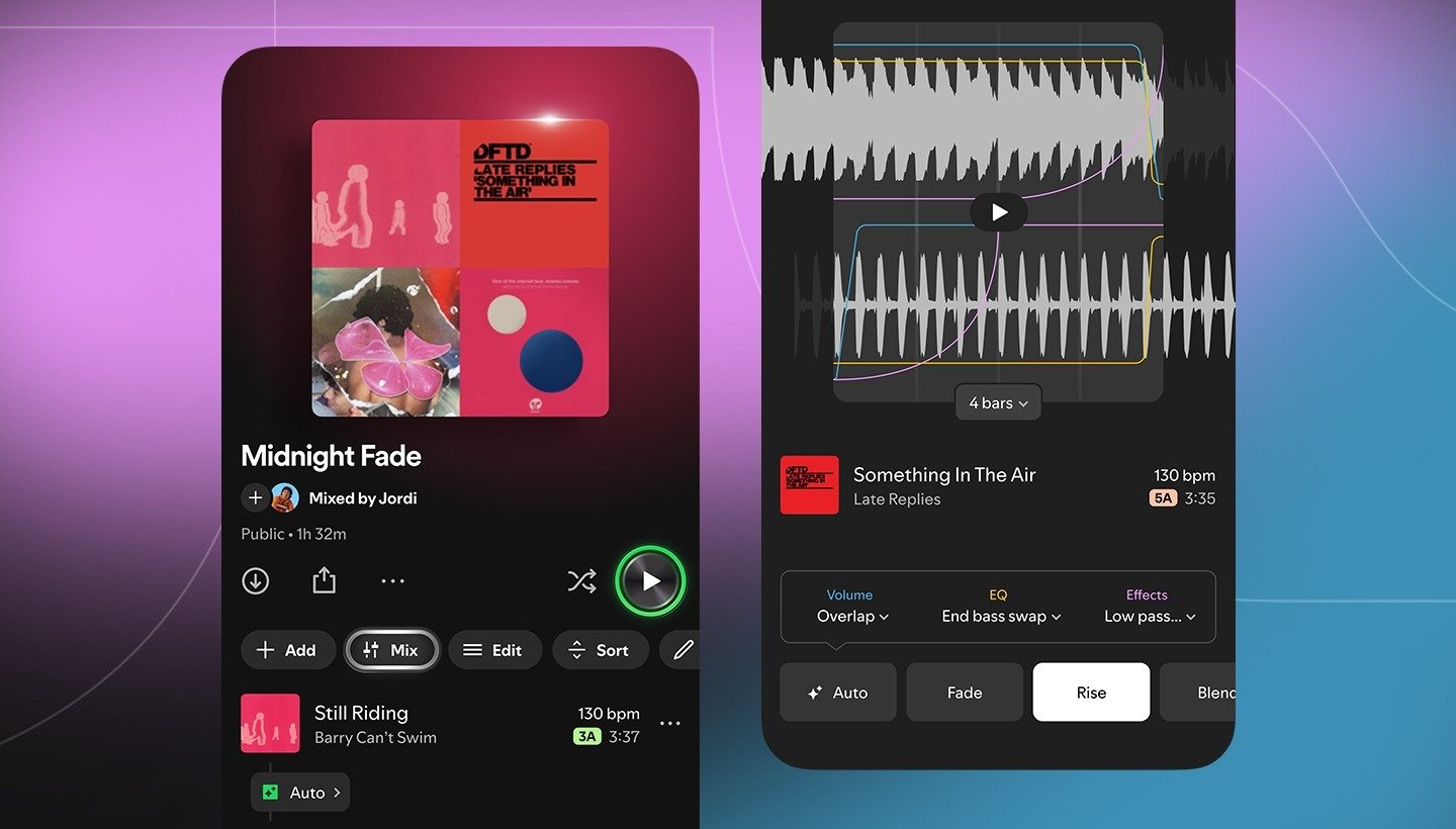 Miksuj swoje ulubione playlisty dzięki nowym płynnym przejściom w Spotify