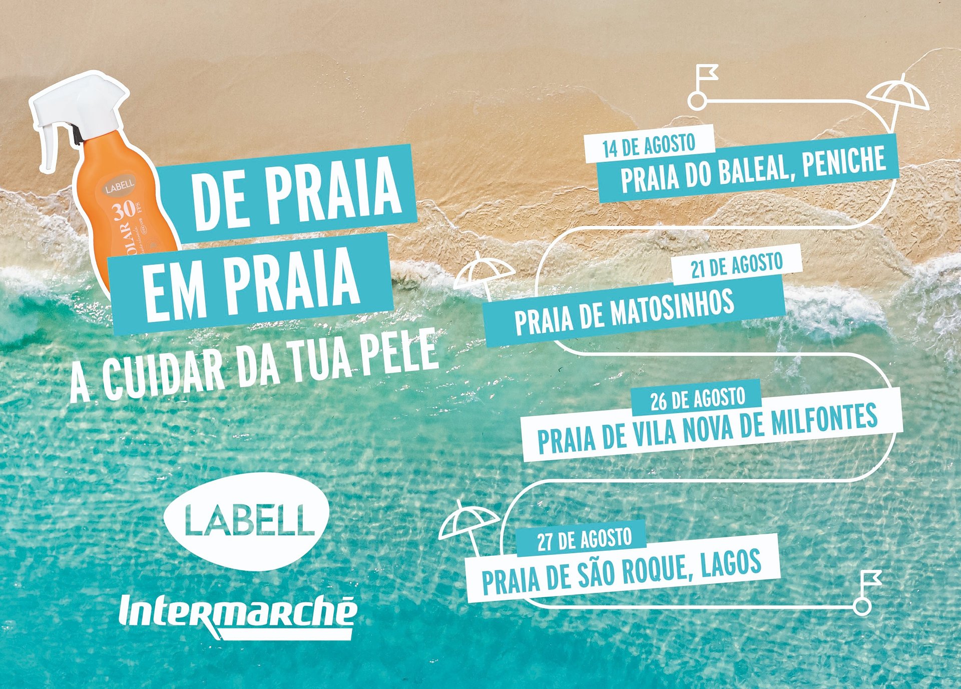 Labell e Intermarché “levam o sol a sério” na Praia de Matosinhos