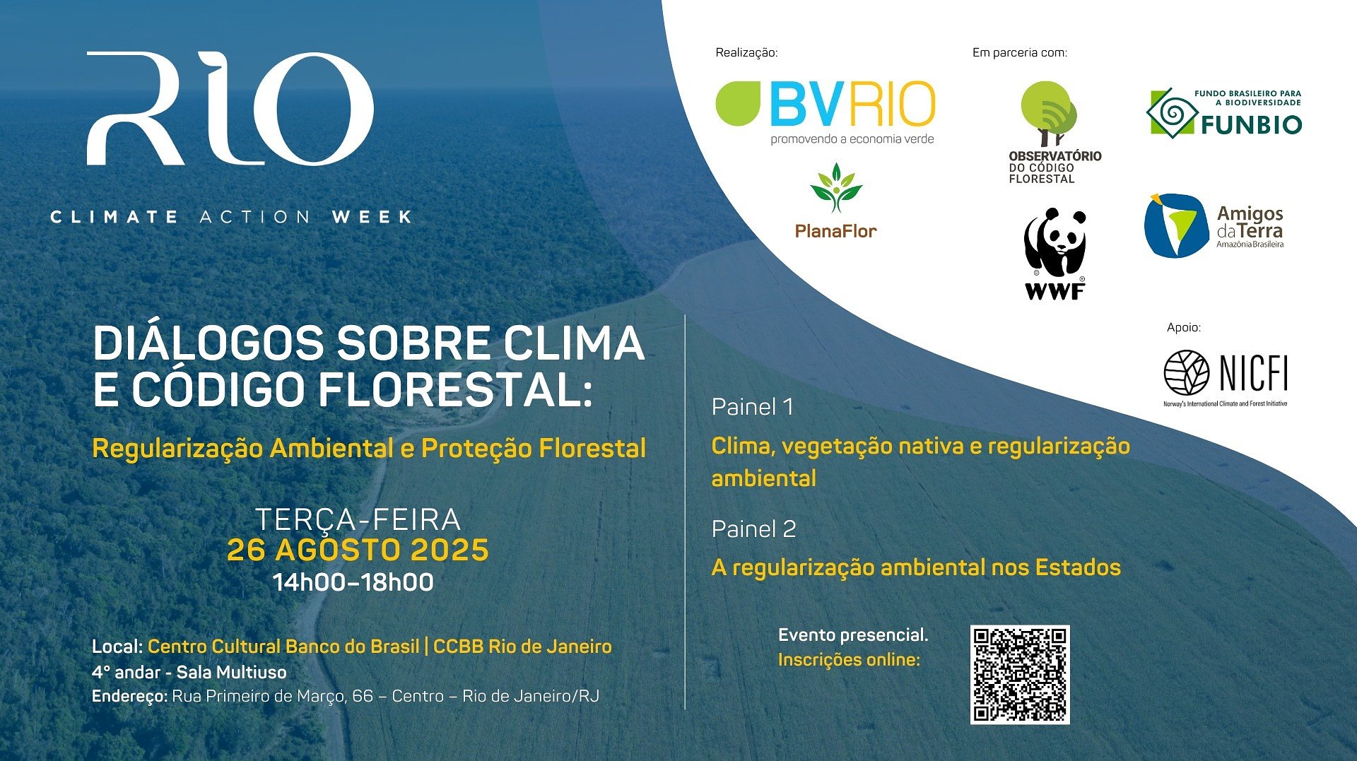 Código Florestal na agenda climática: encontro multissetorial discute regularização ambiental na RCAW