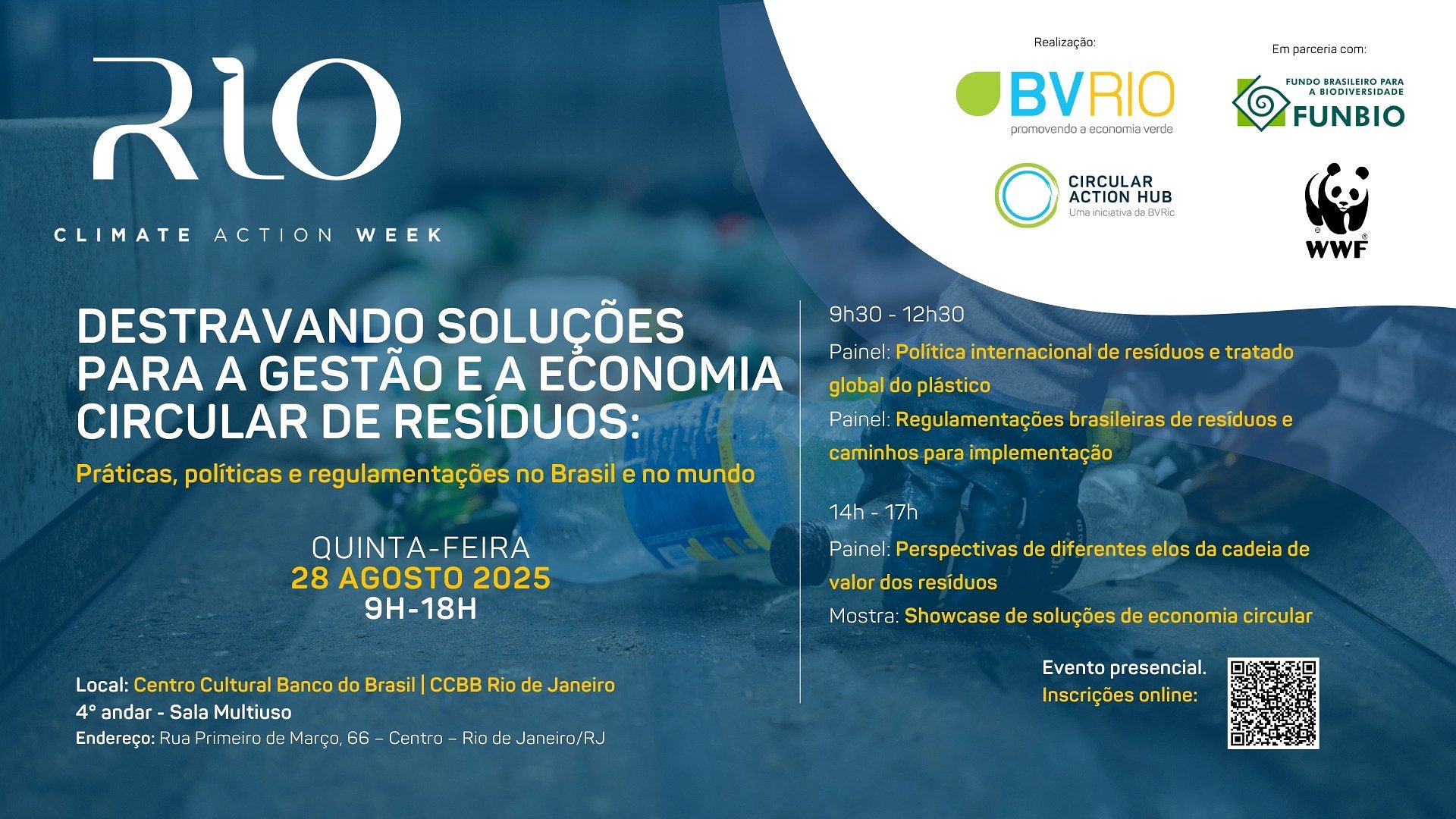 RCAW: encontro discute tratado global dos plásticos e economia circular de resíduos com governos, empresas e sociedade civil