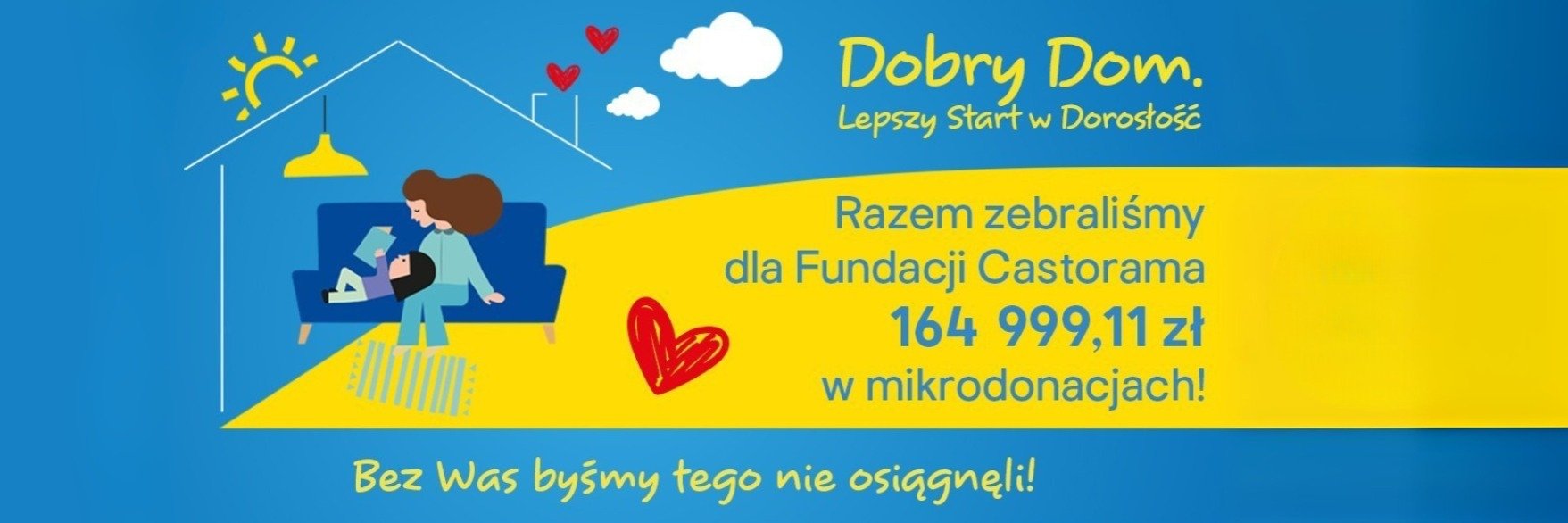 Blisko 165 tys. zł ze zbiórki mikrodonacji w sklepach Castoramy trafi na wsparcie dzieci i młodzieży z pieczy zastępczej
